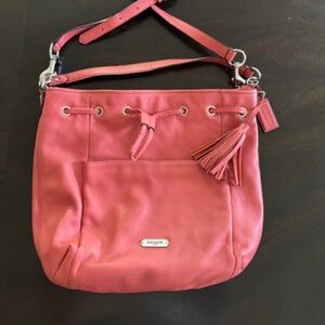 COACH Pink Leather Bag with Tassel